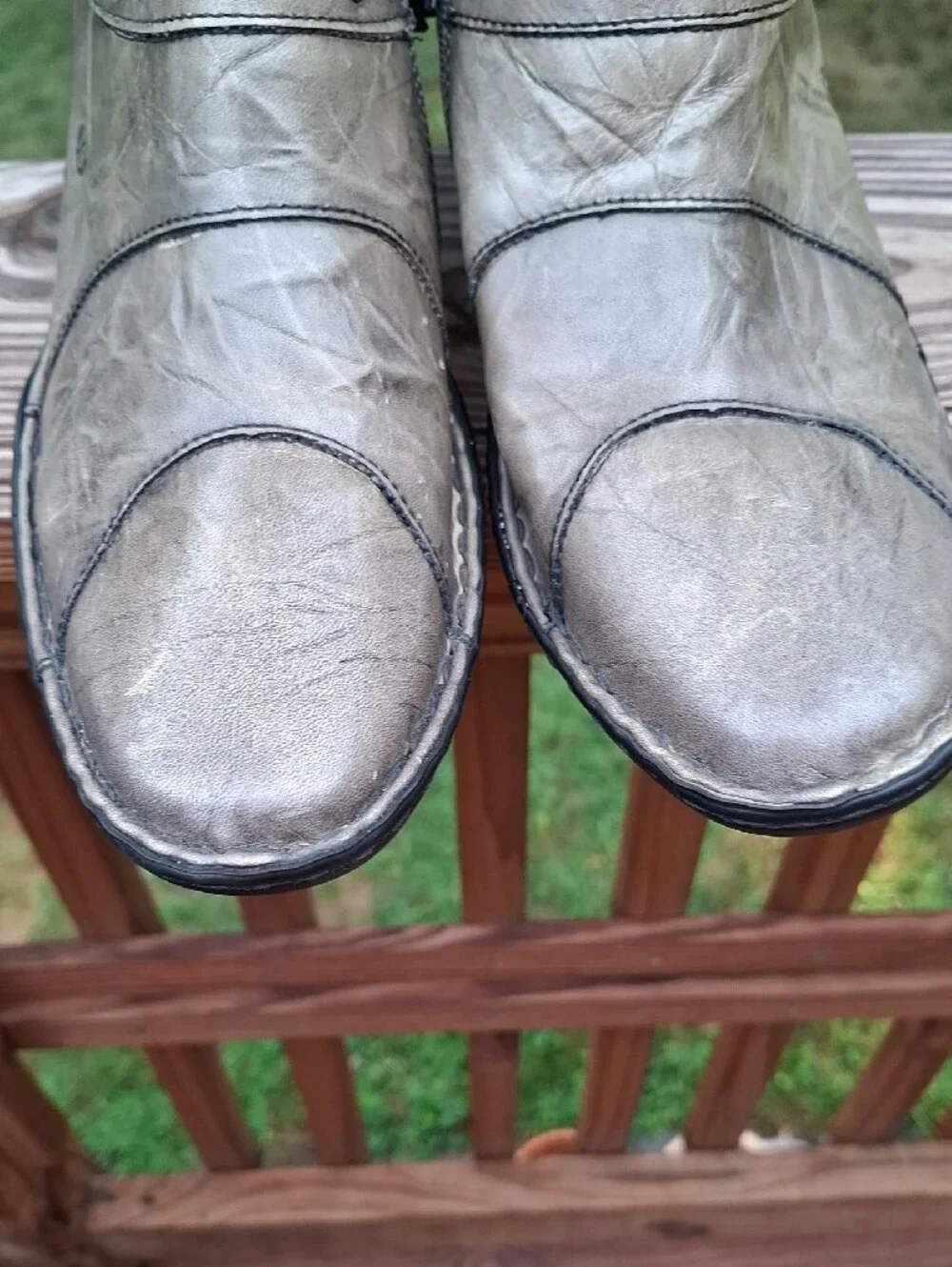 Josef Seibel Pewter Grey Ankle Booties Sz 41
